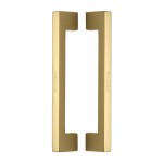 M Marcus Heritage Brass Back to Back Door Pull Handle Metro Design 305mm length